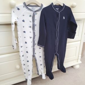 Ralph Lauren 6 Month Lot of 2 Sleeper Foot…